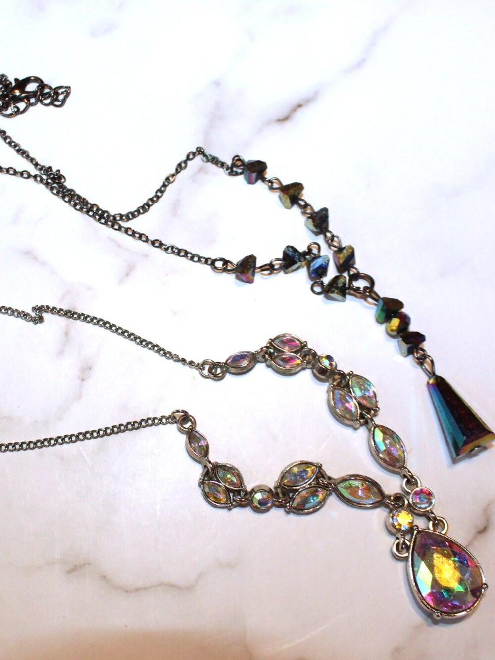Paparazzi Oil Slick Aurora Borealis Necklace Lot - 2 Pcs Whimsigoth Festival